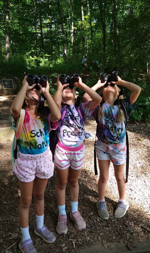 Kids with binoculars