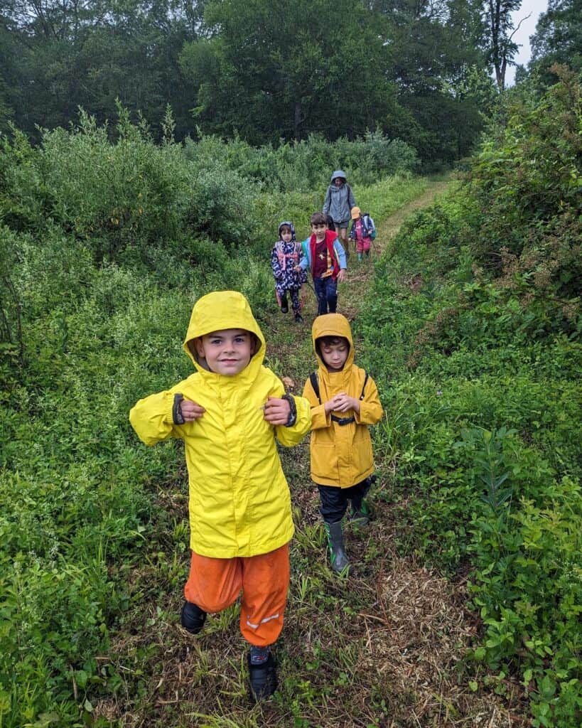 Kids hiking at Summer Nature Program